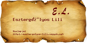 Esztergályos Lili névjegykártya