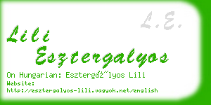 lili esztergalyos business card